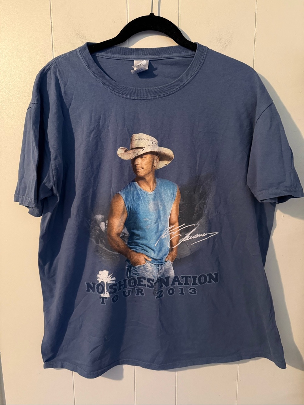 Vintage Y2K Kenny Chesney No Shoes Nation Your Tee Shirt XL Blue Country Music